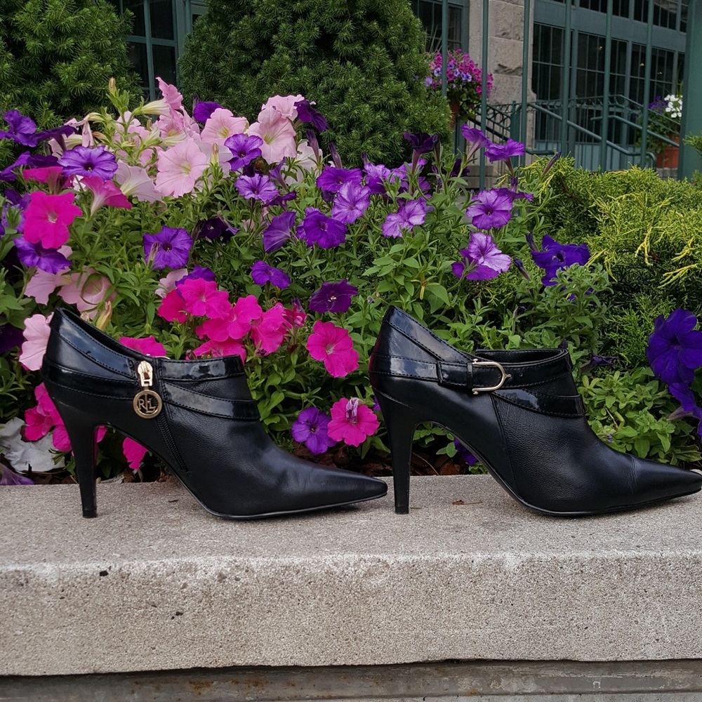 LAUREN RALPH LAUREN leather Booties